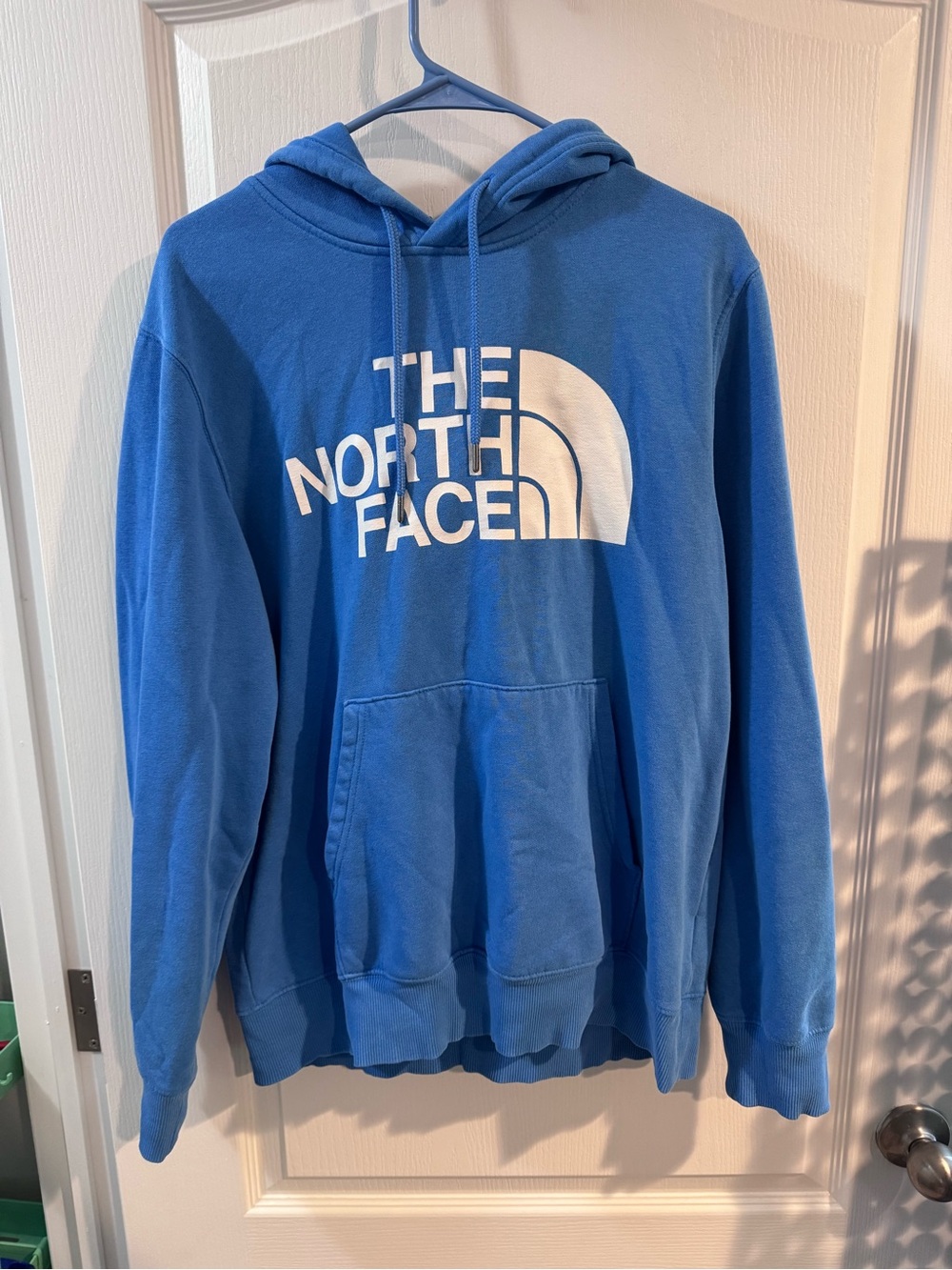 The North Face Royal Blue Pullover Hoodie with White Logo